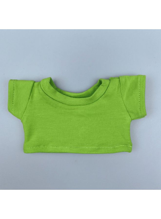 Doll Clothes 10/40cm20cm Cotton Doll Short Sleeve T-shirt Doll Doll Clothes Can Add LOGO Pattern-Specifications:40cm Baby Wears-Color:Green T-shirt - Image 1
