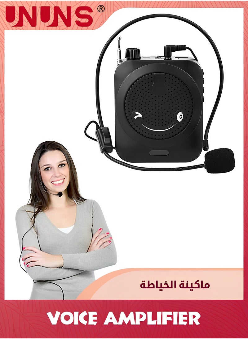 UNUNS Voice Amplifier With Wired Microphone Headset,Voice Amplifier With Waistband For Teachers,Portable PA System Speaker,Wireless Voice Amplifier,Perfect For Classroom,Meeting,Indoors  - Image 1