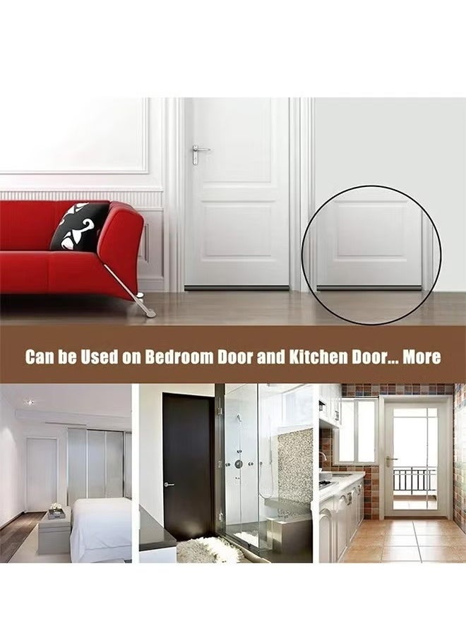 Generic Door Draft Stopper Door Sweep Weather Stripping Noise Blocker, Window Breeze Blocker Adjustable Door Sweeps, Door Bottom Seal Insulation Strip Gap Filler (Black)  - Image 5
