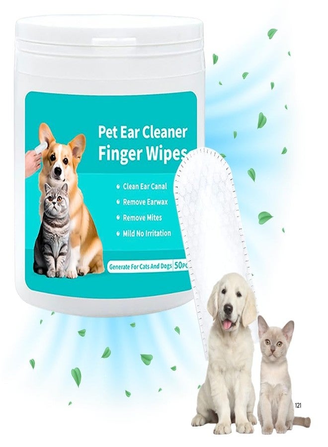 JD PRO Finger Wet Wipes - 50 Disposable Pet Wipes for Cats & Dogs - Non-Woven Dog Ear Cleaning Finger Wipes, Cat Dental Care, Eye & Paws Cleaning Wet Wipes for Dogs & Cats. - Image 2