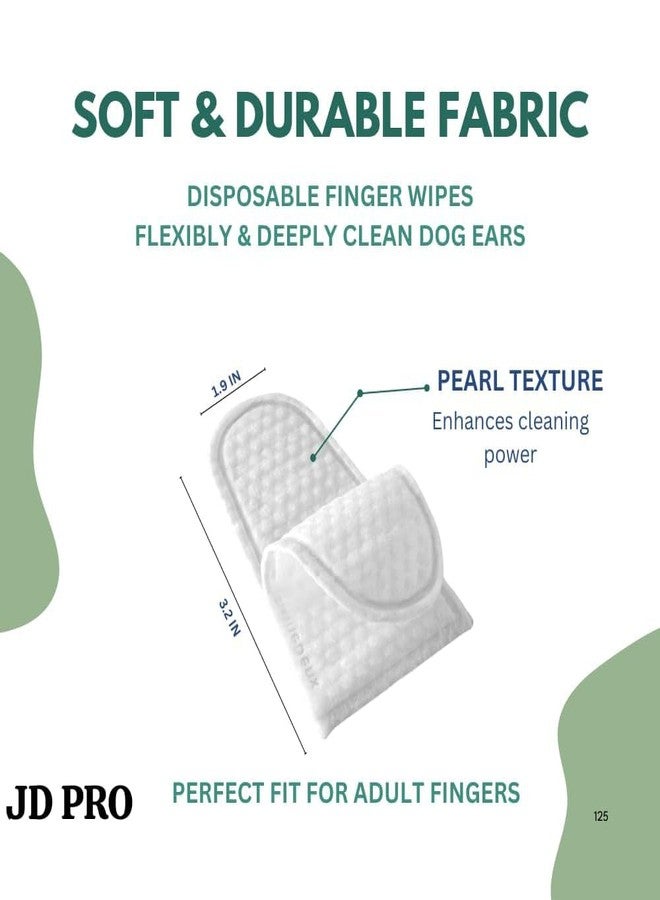 JD PRO Finger Wet Wipes - 50 Disposable Pet Wipes for Cats & Dogs - Non-Woven Dog Ear Cleaning Finger Wipes, Cat Dental Care, Eye & Paws Cleaning Wet Wipes for Dogs & Cats. - Image 5