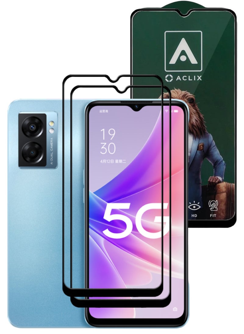 ACLIX 2 Pieces Antistatic ESD Dustproof Premium Quality High Definition Tempered Glass Screen Protector Designed For Oppo A57 - Image 1