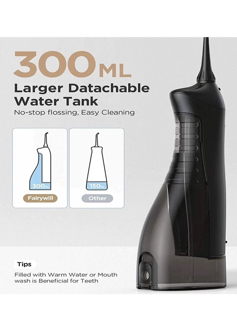 فيريويل Portable Oral Irrigator USB Rechargeable Dental Water Flosser Jet Irrigator Dental Teeth Cleaner 3 Modes 300ML Set  - Image 2
