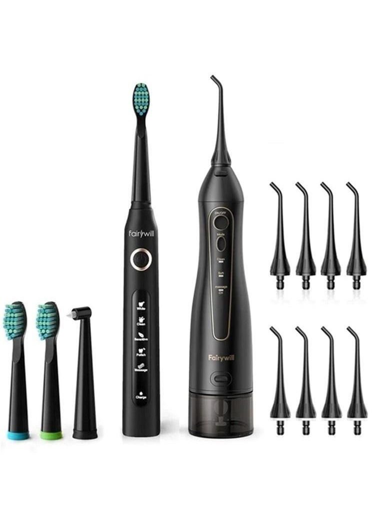 فيريويل Portable Oral Irrigator USB Rechargeable Dental Water Flosser Jet Irrigator Dental Teeth Cleaner 3 Modes 300ML Set  - Image 1