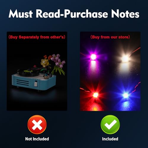 BrickBling LED Light Only Compatible with Lego Creator 3 in 1 Record Player with Flowers 31172Not Come with Model - Image 5