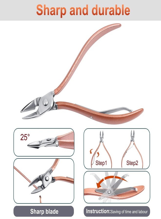 EWINEVER Manicure Set,ewinever 26PCS Professional Pedicure Kit Stainless Steel Nail Clippers Grooming Tools Kit Men and Women Nail Care Tools with Pink Leather Travel Case-Rose Gold - Image 5