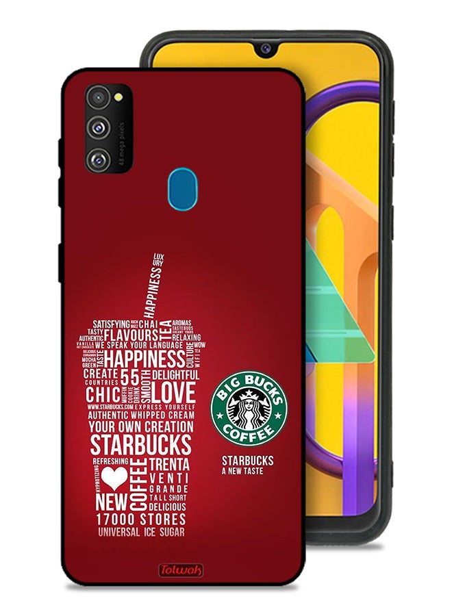 Tolwak Samsung Galaxy M30s Protective Case Cover Coffee Sticker - Image 1