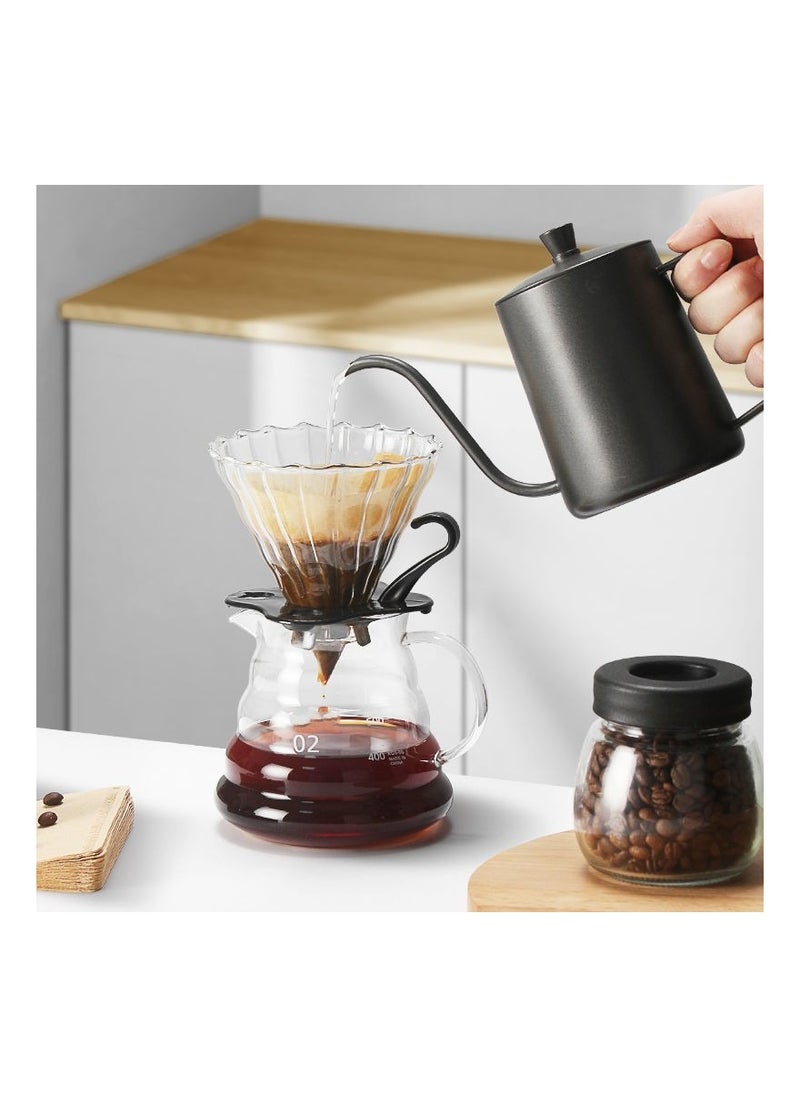شاربدو ☕V60 مجموعة صانع القهوة بالتنقيط صب فوق صانع القهوة 4 قطع - Image 3