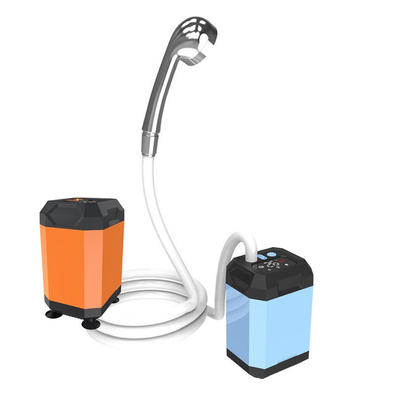 Portable Cordless Camping Shower Outdoor Electric Shower Pump Rechargeable Shower Large Capacity Hiking Traveling Shower Digital Display Bathe Tool - Image 2