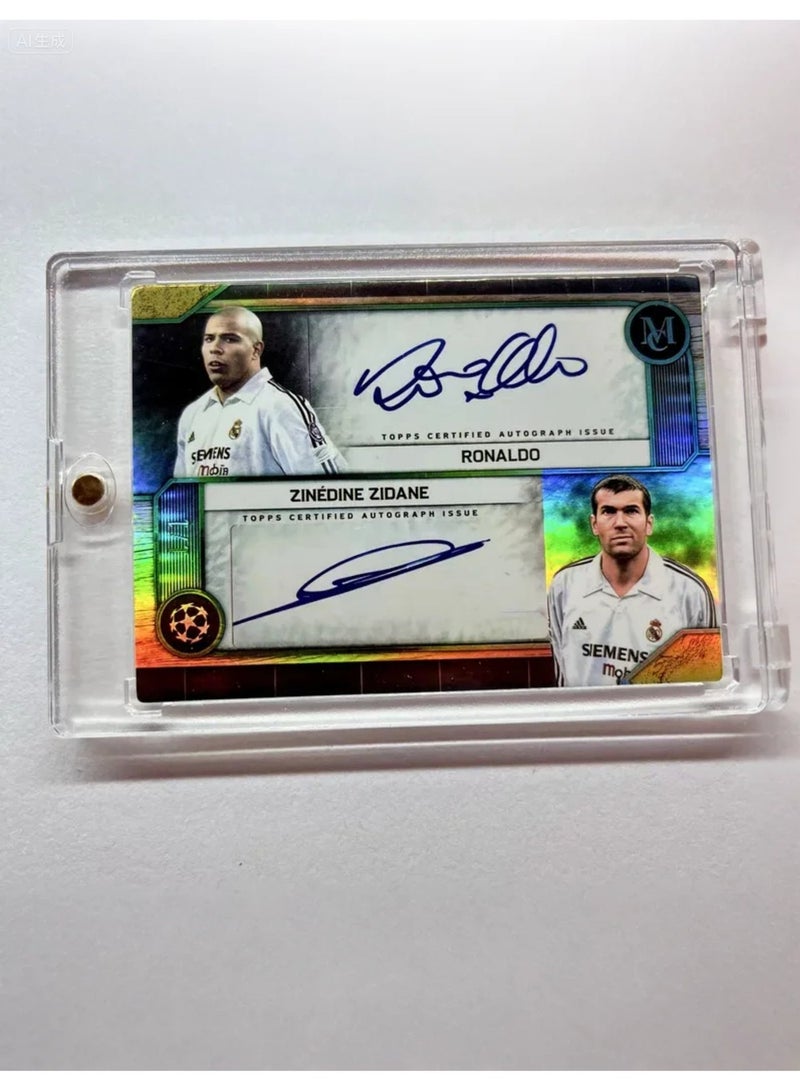 Topps Ronaldo Zidane Signature Football Card Autographed Trading Card Collector’s Edition Sports Memorabilia for Fans and Collectors - Image 4