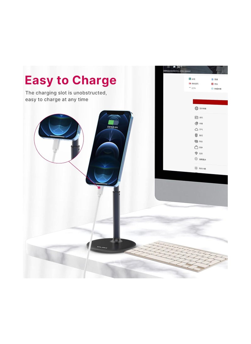 Ulanzi - Magnetic Phone Stand Adjustable Aluminum Desk Phone Holder Dock with 360°Rotation, Compatible with iPhone MagSafe Case - Image 1