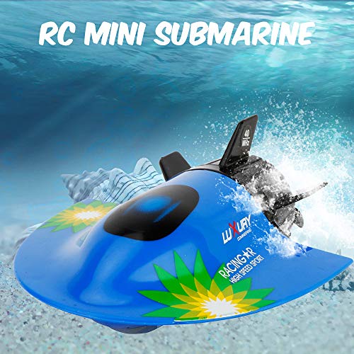 GoolRC Mini RC Submarine Boat Remote Control Waterproof Diving Toy Blue - Image 5