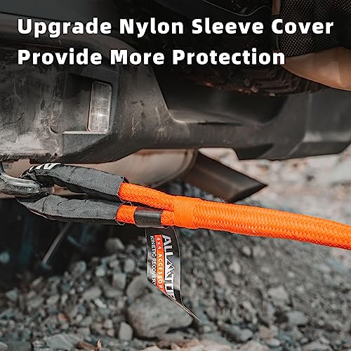 ALL-TOP Kinetic Recovery Rope, 48000Lbs, 1in x 20ft, Heavy Duty 30+% Elasticity, 16000Lbs Work Load Limit for 4x4 Offroad Vehicle - Image 2