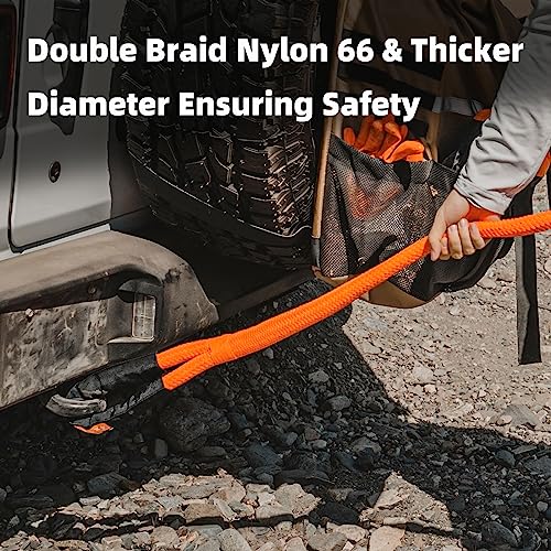 ALL-TOP Kinetic Recovery Rope, 48000Lbs, 1in x 20ft, Heavy Duty 30+% Elasticity, 16000Lbs Work Load Limit for 4x4 Offroad Vehicle - Image 3