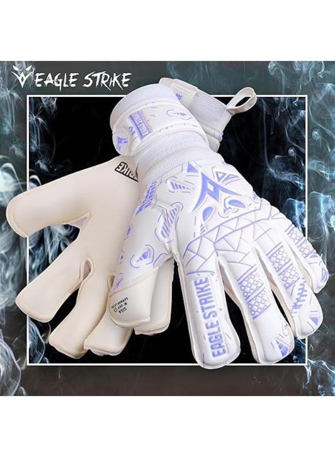 Eagle Strike Soccer Goalie Gloves - Fingers Protection, Sizes 5 to 11, 4mm German Giga Latex Pro-Level Gloves - Image 5