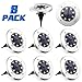 SOLPEX Solpex Solar Ground Lights 8 Pack, 8 LED Solar Powered Disk Lights Outdoor Waterproof Garden Landscape Lighting for  - Image 2