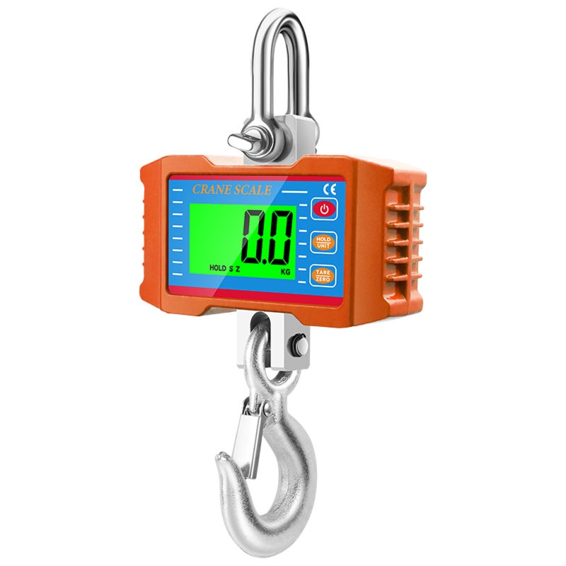 Digital Crane Scale 1000kg (2204lb) 0.5kg Resolution Heavy Duty - Large LCD Backlight Screen Remote Control Hanging Scale for Industrial Construction Outdoor Commercial Use - Image 2