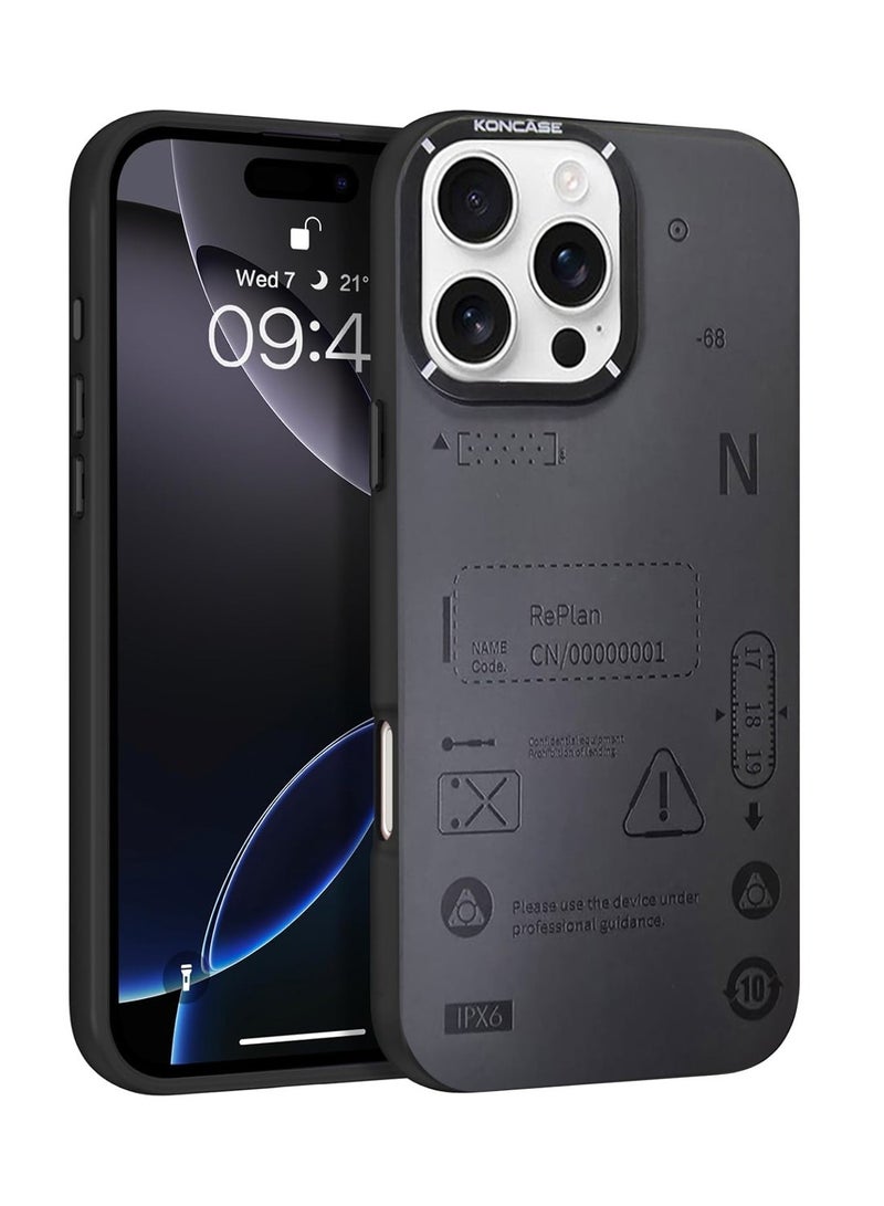 Techie غطاء خلفي من السيليكون TPU علامات مختبر جمالية مع واقي عدسة كاميرا بارز لهاتف آبل آيفون 16 برو ماكس - Image 1