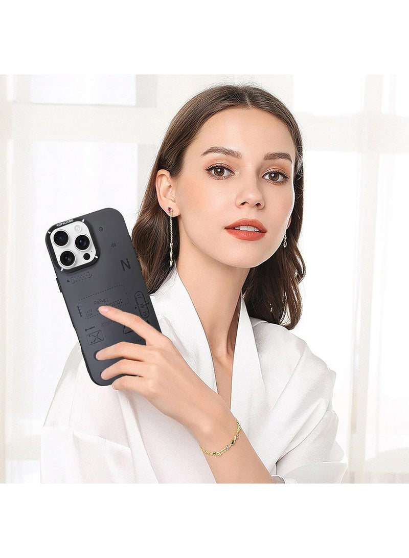 Techie غطاء خلفي من السيليكون TPU علامات مختبر جمالية مع واقي عدسة كاميرا بارز لهاتف آبل آيفون 16 برو ماكس - Image 5