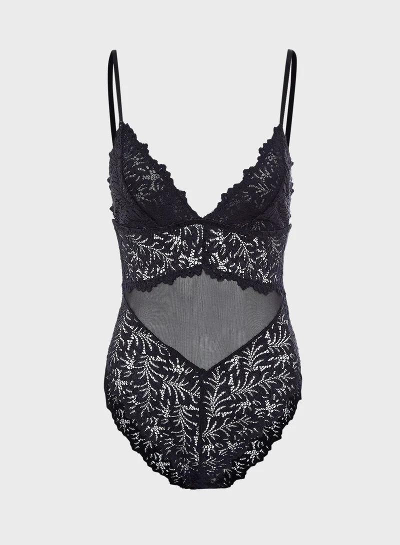 TOPSHOP Lace Detail Body