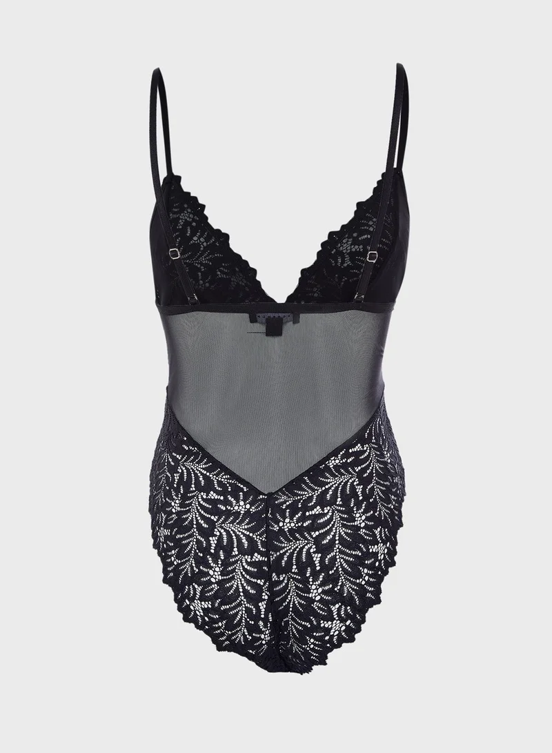 TOPSHOP Lace Detail Body