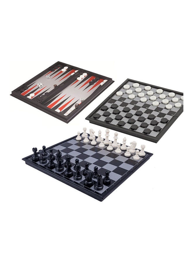 لوح شطرنج عالمي مغناطيسي 3 في 1 محمول - Image 3