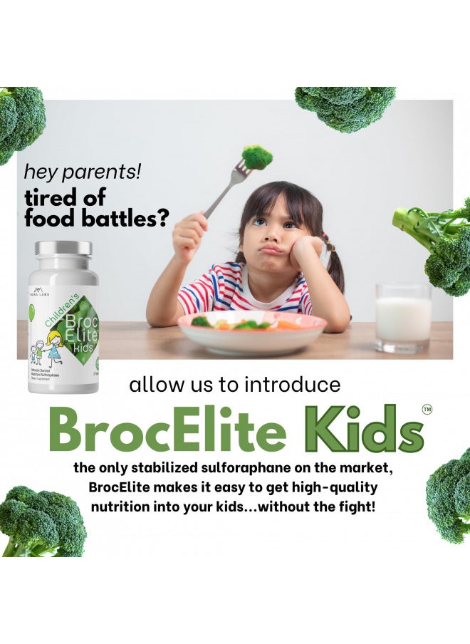 BrocElite - Mara Labs Broc Elite Kids | Broccoli Supplement w/Naturally Stabilized Sulforaphane Extract for Children | No Glyphosate Residue | 30 Servings - Image 1