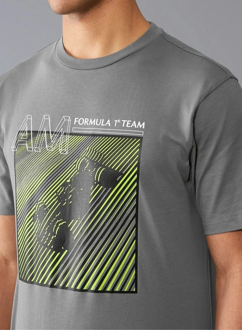Aston Martin  ASTON MARTIN F1 FW TONAL CAR GRAPHIC T-SHIRT for Men | Best Price UAE