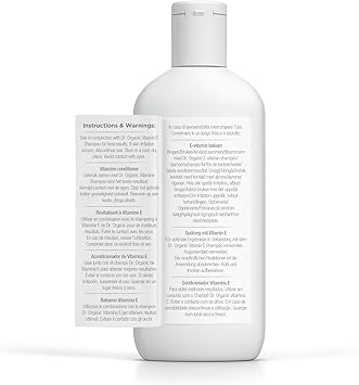 dr.organic بلسم دكتور أورجانيك فيتامين E لترطيب الشعر الجاف والرفيع طبيعي نباتي خالي من القسوة خالي من البارابين وخالي من SLS معبأ في بلاستيك معاد تدويره معتمد عضوي 265 مل قد يختلف التعبئة والتغليف - Image 2