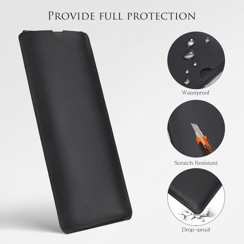CASEDAO حافظة لوحة مفاتيح من جلد PU ل Logitech MX Keys المتقدم/لوحة المفاتيح الميكانيكية، حقيبة سفر - سوداء - Image 5