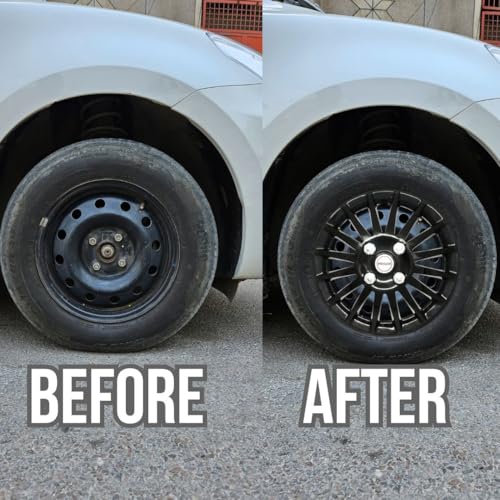 Prigan Hyundai i10 Glossy Black Wheel Cover 13", for Hyundai i10 (Set of 4 Pcs) (Press Fitting) Model- Camry Glossy Black 13 - Image 3