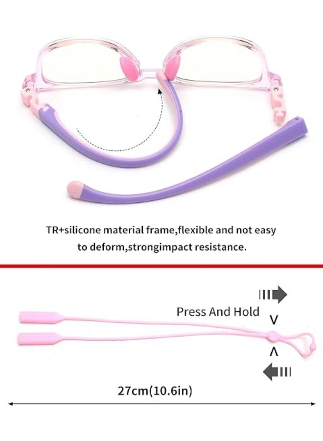 HOTERA Kids Blue Light Glasses, TR90 Computer Gaming Glasses for Girls and Boys Age 3-10, Anti Blue Ray Eyeglasses - Image 4