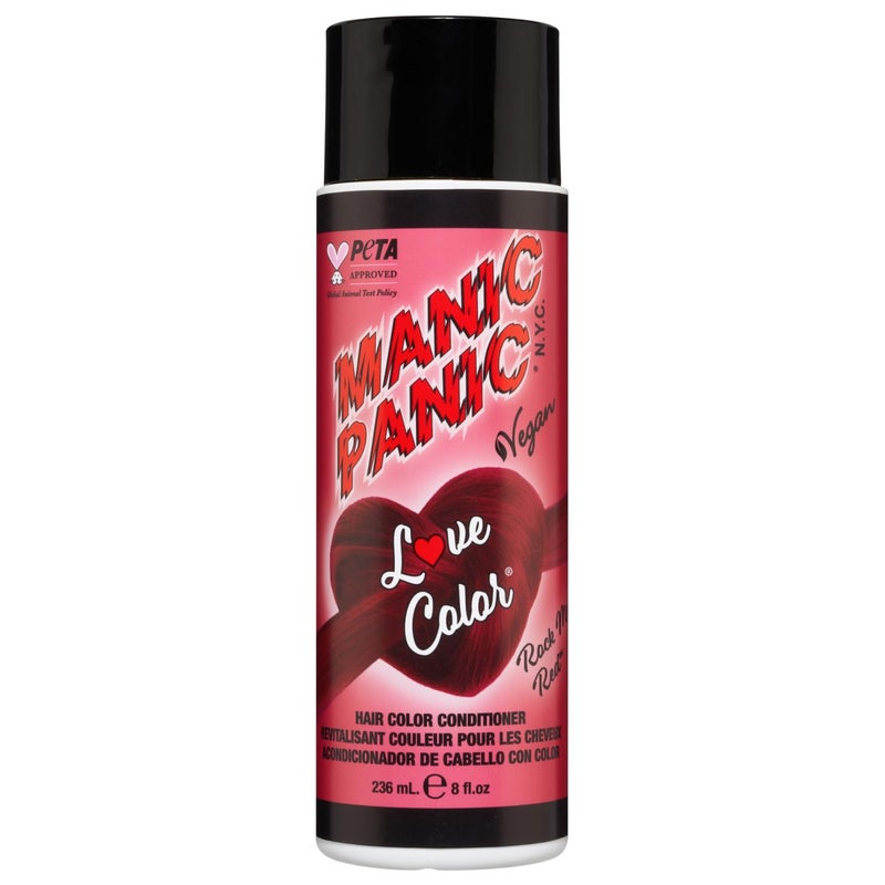 MANIC PANIC Cool Deep Blood Red Color Depositing Conditioner - Love Color Hair Conditioner Keeps Hair Vibrant, Nourished & Refreshed - Formulated with Shea Butter & Quinoa - Rock Me Red (8oz) - Image 1