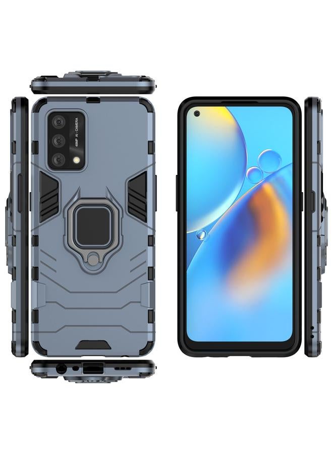 اس-توب جراب لهاتف OPPO A74 4G مقاوم للصدمات مصنوع من مادة PC + TPU مع حامل حلقي مغناطيسي - Image 4