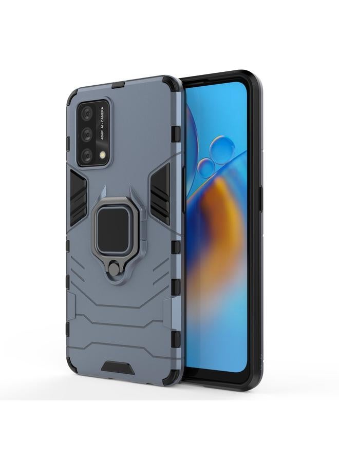 اس-توب جراب لهاتف OPPO A74 4G مقاوم للصدمات مصنوع من مادة PC + TPU مع حامل حلقي مغناطيسي - Image 1