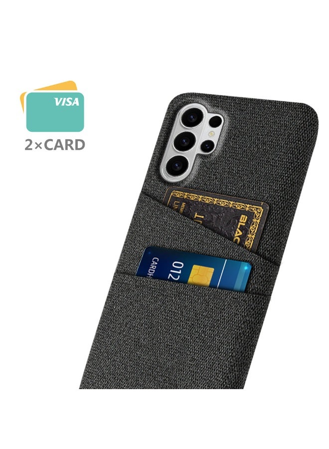 general For Samsung Galaxy S26 Ultra Case Luxury Fabric Dual Card Cover For Galaxy S26 Ultra - Image 2