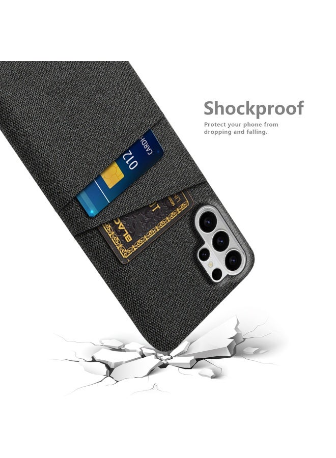 general For Samsung Galaxy S26 Ultra Case Luxury Fabric Dual Card Cover For Galaxy S26 Ultra - Image 4