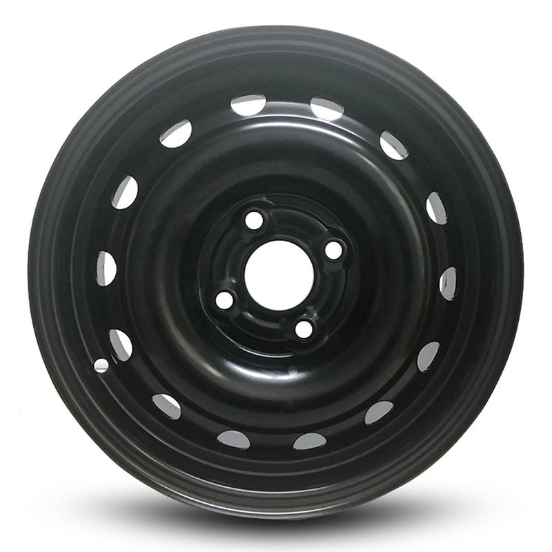 Road Ready Wheels لشيفروليه أفيو 2005-2011 جنط أسود مطلي مقاس 14 بوصة بديل مباشر جاهز للطريق - Image 3