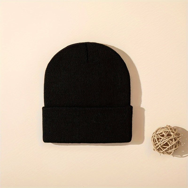 Beige Baby Knitted Hat Autumn Winter Warm Newborn 0-6M Soft Comfortable Toddler Bonnet - Image 2
