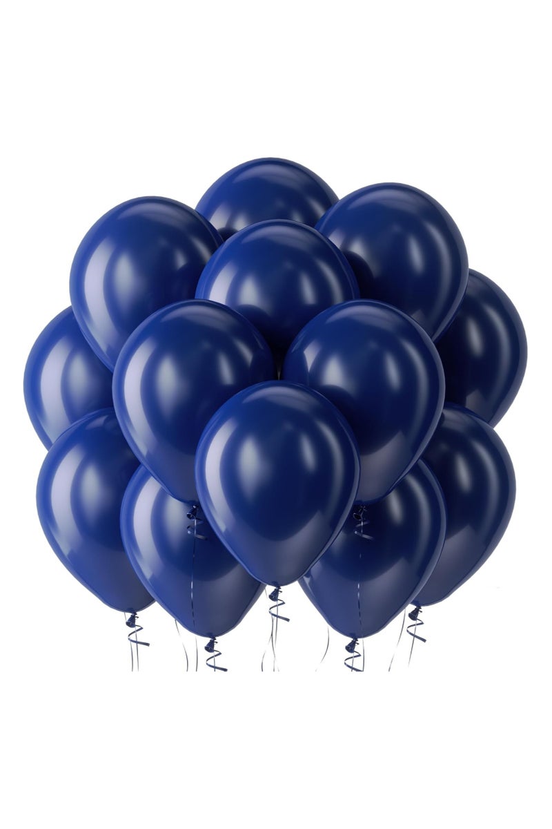 100 Pack 12 inch Round Helium Navy Blue Balloons for Wedding Graduation Birthday Party Backdrop Decorations - Image 1