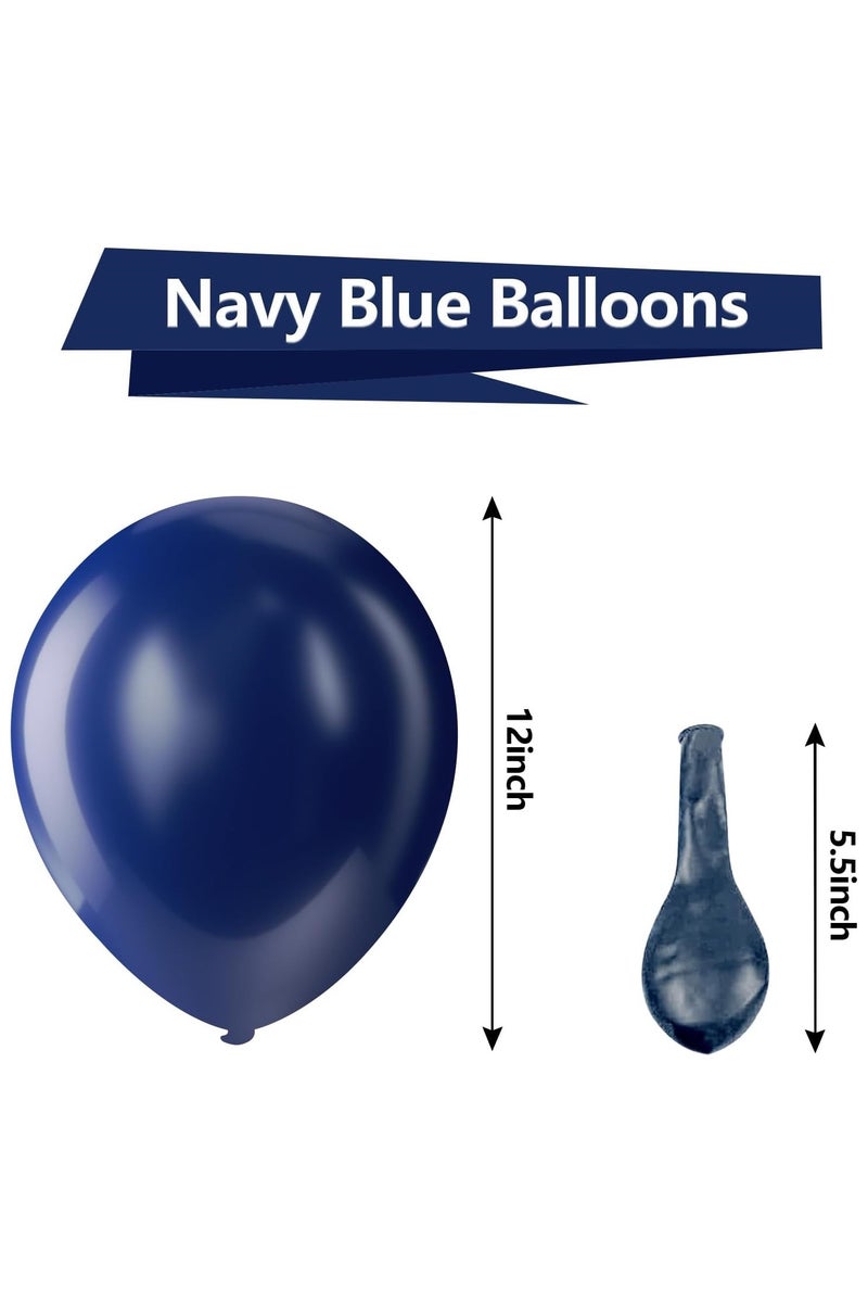 100 Pack 12 inch Round Helium Navy Blue Balloons for Wedding Graduation Birthday Party Backdrop Decorations - Image 2
