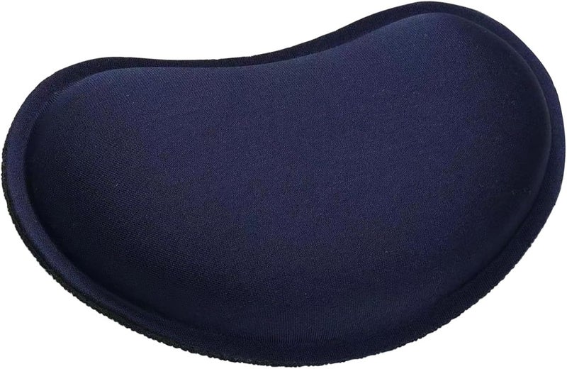 وسادة معصم كمبيوتر Ergonomically مصنوعة من الفوم الذاكري بلون أزرق غامق لتحسين الدورة الدموية - Image 1