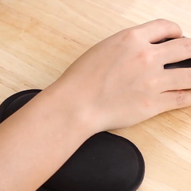 وسادة معصم كمبيوتر Ergonomically مصنوعة من الفوم الذاكري بلون أزرق غامق لتحسين الدورة الدموية - Image 3