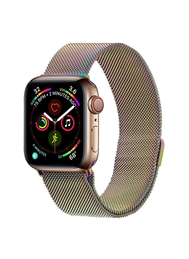 Generic - Replacement Strap Milanese Stainless Steel Watch Band For Apple Watch Series 9&8&7 41mm / SE 3&SE 2&6&SE&5&4 40mm / 3&2&1 38mm Colorful - Image 1