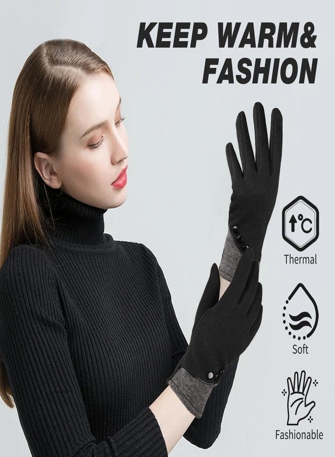 Yafeite Women's Winter Gloves - 3 Pairs Fleece Lined, Touchscreen Fingers, Windproof for Cold Weather (Black/Gray/Pink) - Image 3