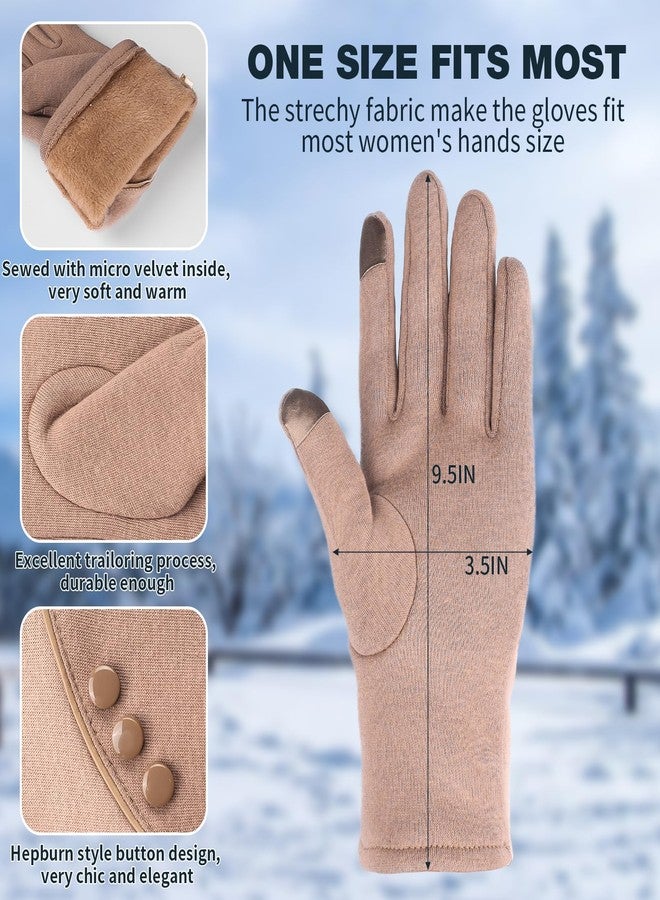 Yafeite Women's Winter Gloves - 3 Pairs Fleece Lined, Touchscreen Fingers, Windproof for Cold Weather (Black/Gray/Pink) - Image 4