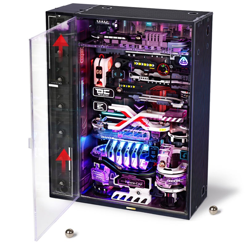 Wowood 3D Puzzles Electric Marble Run Model Kits Building Sets 3D Puzzles for Adults Birthday Gifts Parallel WorldThe Future CityMR02S - Image 3