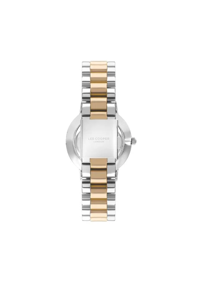 لي كوبر Lee Cooper Women's 2035 Movement Watch, Analog Display and Metal Strap - LC07548.220, Silver