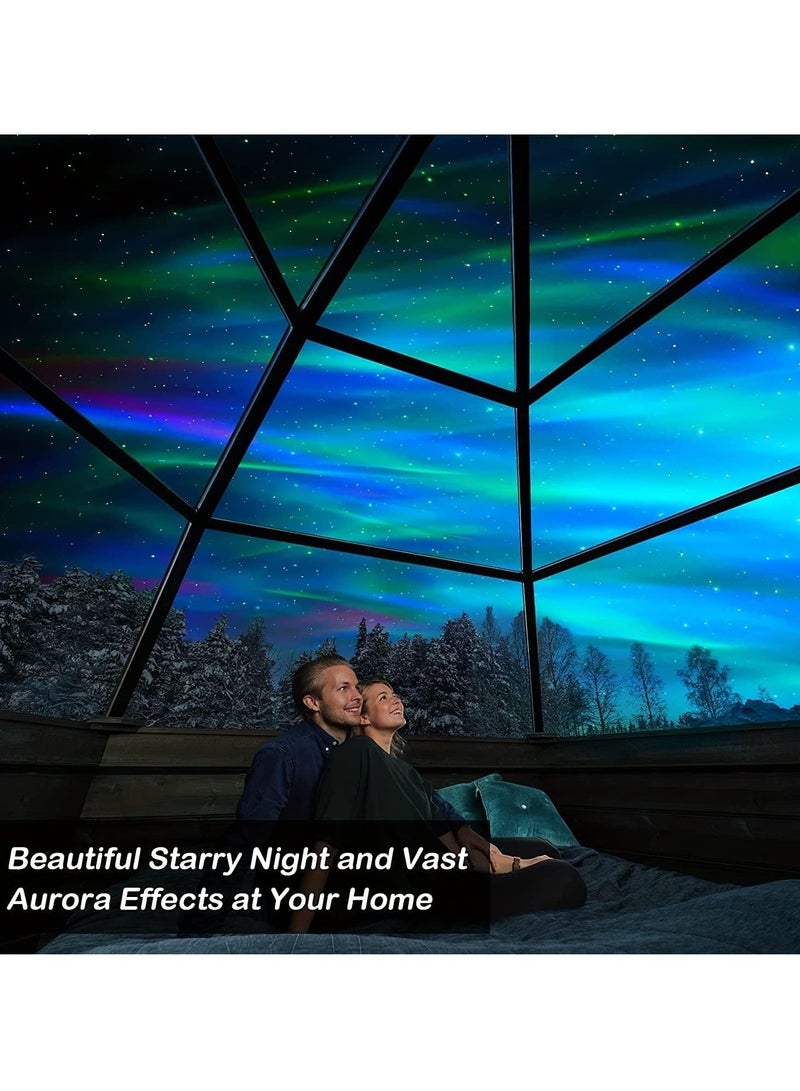 Northern Lights Projector with Seven Lighting Effects Suitable for Bedroom Party Meditation Relaxation Game Room Home Theater Gift Includes Remote Control Wave Style - Image 5