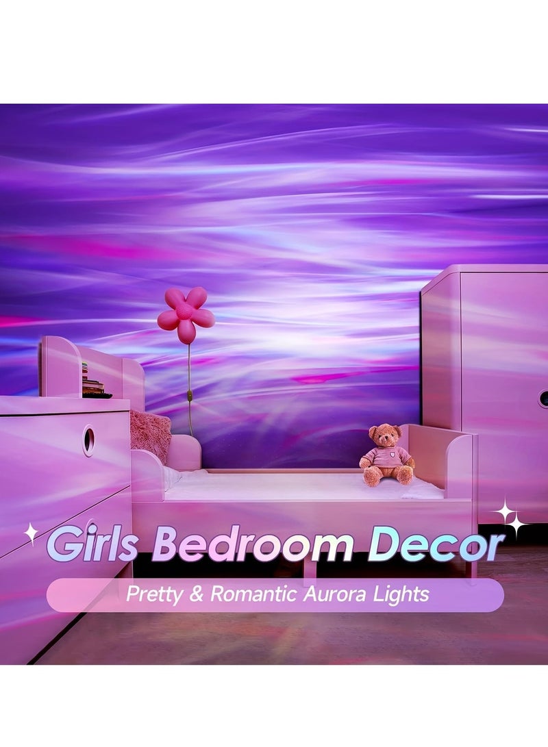 Northern Lights Projector with Seven Lighting Effects Suitable for Bedroom Party Meditation Relaxation Game Room Home Theater Gift Includes Remote Control Wave Style - Image 4